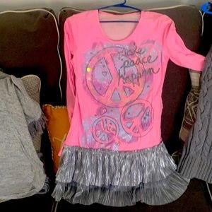 The sweater  old navy and the dress justice make offer on both or individual